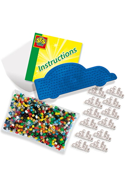 SES Creative Jucărie Creative Beedz - Mașinuță cu mărgele de călcat care stră...