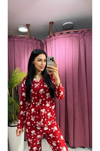 inci bayan giyim suede pajama set