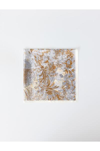 Jimmy Key Karışık Çiçek Desenli Parlak Dokuma Eşarp