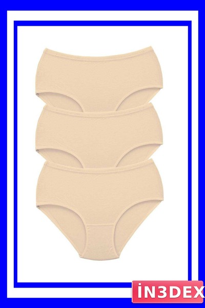 İN3DEX Women's High Waist Bato Panties 3-Pack Thick Elastic