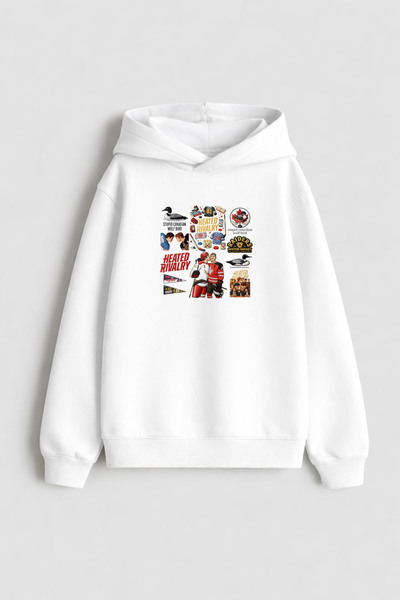 AYDESİGN Heated Rivalry İlya Rozanov 81 Design Printed Hooded White Sweatshirt