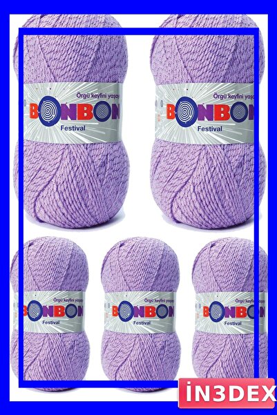 İN3DEX مجموعة خيوط حياكة لامعة 5 قطع، خيار اللون 205