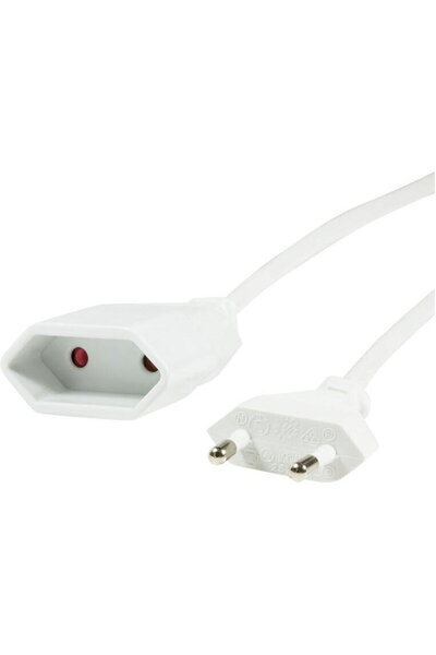 LogiLink Adaptor Euro CEE 7/16 la priză, 2 m, alb