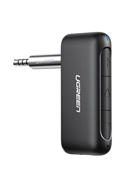 Ugreen Προσαρμογέας Bluetooth 5.0 Mini AUX για αυτοκίνητο, μαύρο