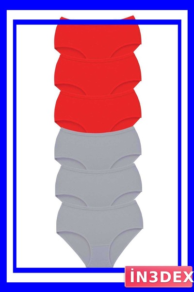 İN3DEX Women's High Waist Bato Panties 6 Pack Thick Elastic