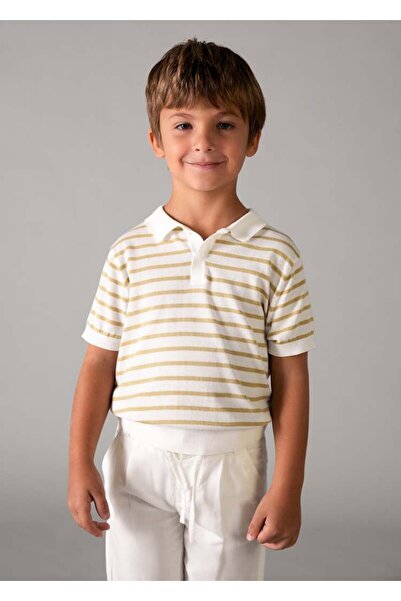 MAYORAL Μπλουζάκι Mercerized για αγόρια 5-10 ετών Κρεμ