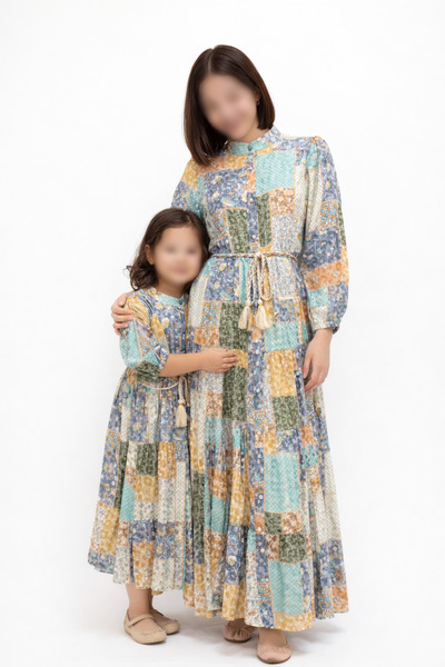 RONZA Women's double-layered jalabiya with Belt