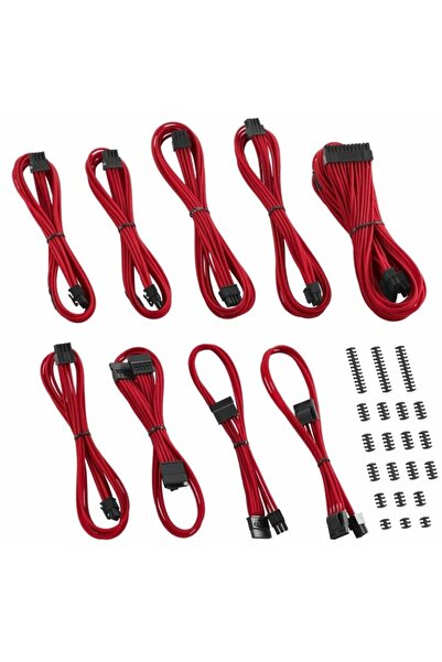 CableMod Kit cabluri clasic ModMesh seria C pentru Corsair AXi, HXi și RM - Roșu