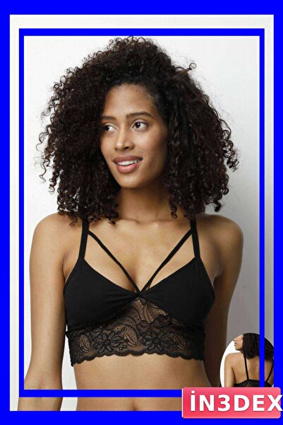 İN3DEX Black Lace Bustier Set of 4