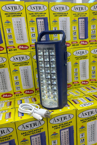 ACIOĞLU PARAKENDE Astra RD-24 Şarjlı 24 LED Işıldak – Şarj Kablosu Hediyeli