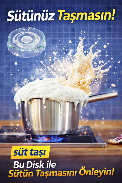 Mode Cool Süt Taşı – Cam Süt Taşırmaz Kaynatma Taşı (Milk Saver), Taşma Önley...