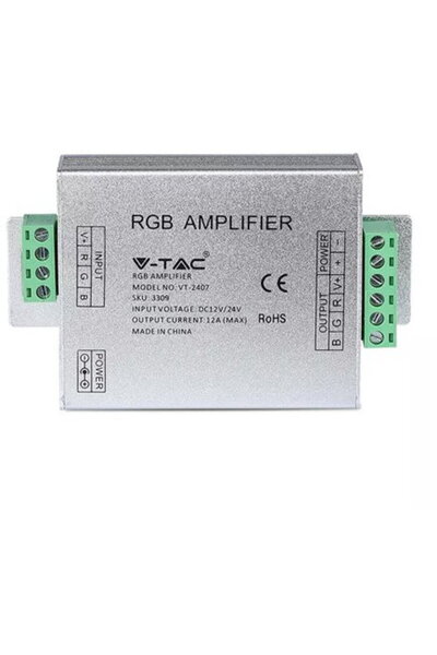 V-TAC Amplificator cu bandă LED RGB 12V - 144W / 24V - 288W 12A