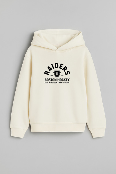 AYDESİGN Heated Rivalry İlya Rozanov 81 Design Printed Hooded Ecru Sweatshirt