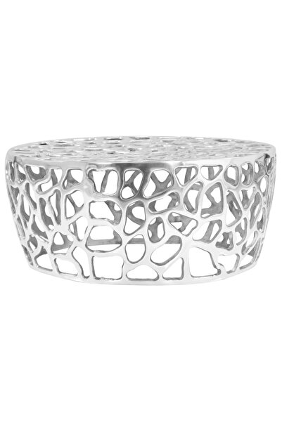 Concept Masă de cafea, argintie, 70 x 30 cm, aluminiu turnat