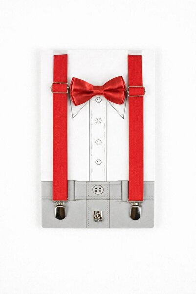 Kuraff Giyim Girls' and Boys' Suspender and Bow Tie Set for Shows & Special O...