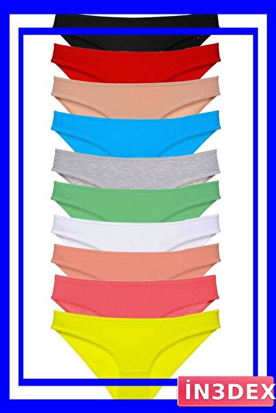 İN3DEX 10-Piece Lycra Women's Slip Panties Set with Multiple Color Options