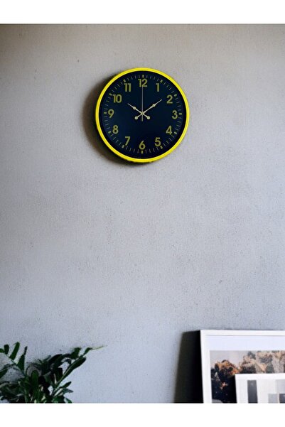 Leyaton 36 cm Yellow Standard Wall Clock Lwlhm-Ytrs345