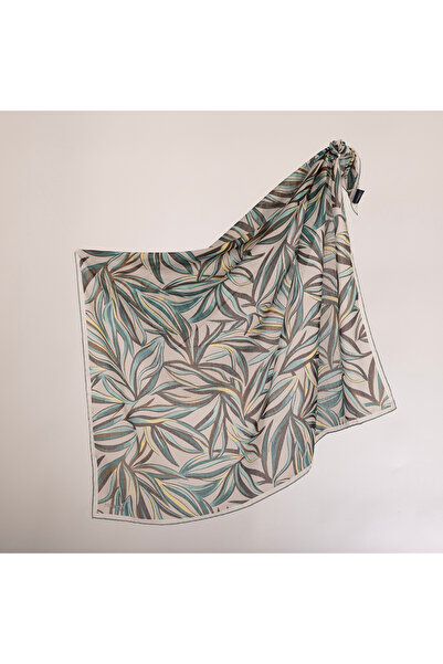 PİRAMİT Naturel Eşarp | Palmiye Yaprakları