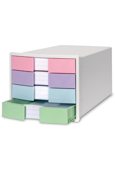 HAN Plastic Support with 4 Drawers for Documents, Impuls 2.0 - White - Pastel...