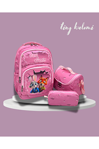 Tiny Kulomi مجموعة من 3 حقائب ظهر مدرسية للبنات، حقيبة ظهر مدرسية مزخرفة للمر...