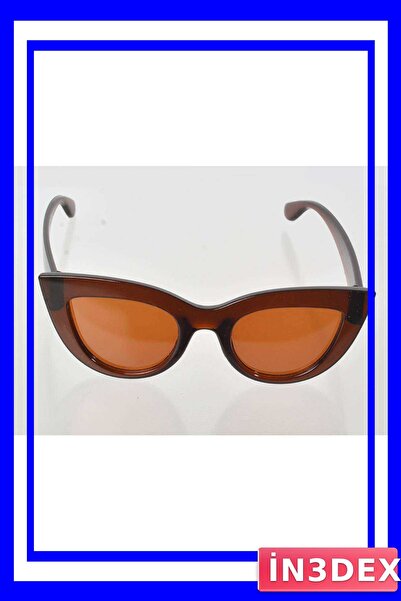İN3DEX Cat Eye Design Sunglasses for Women with Brown Frame