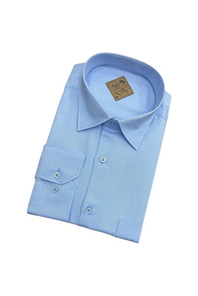 GÖMLEK GALERİSİ Classic Wide Cut Oxford Long Sleeve Men's Cotton Shirt
