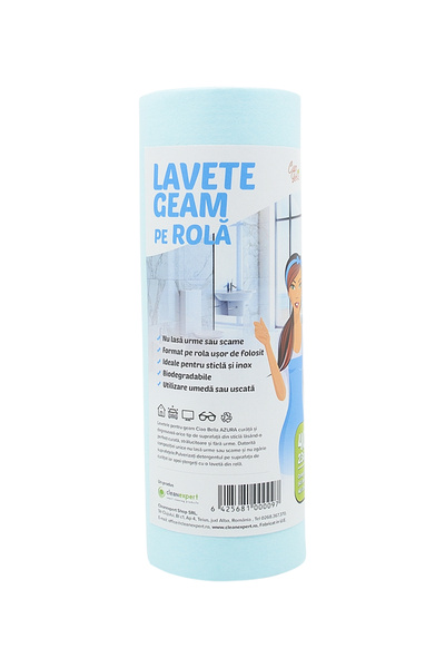 CEX Window wipers on a roll, Ciao Bella, Azura, 40 pcs/roll