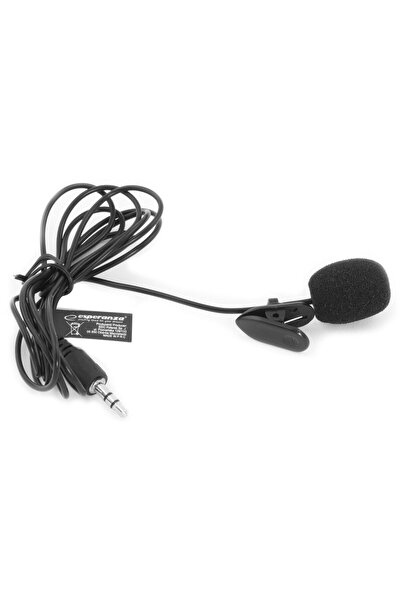 ESPERANZA Microfon EH178 cu clips negru
