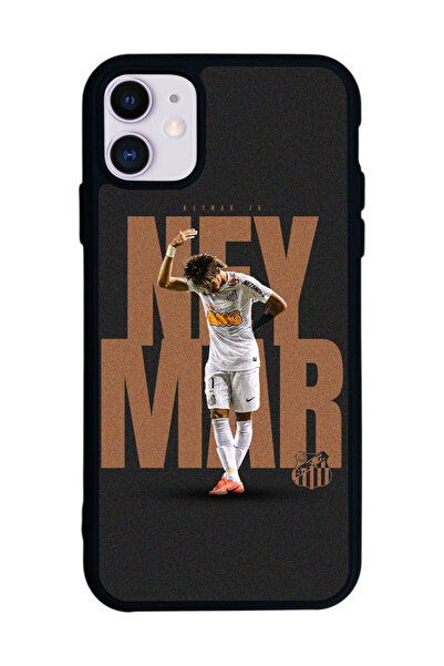 SCALETA CASE iPhone 11 Uyumlu Neymar JR Tasarımlı Glossy Mat Siyah Silikon Te...
