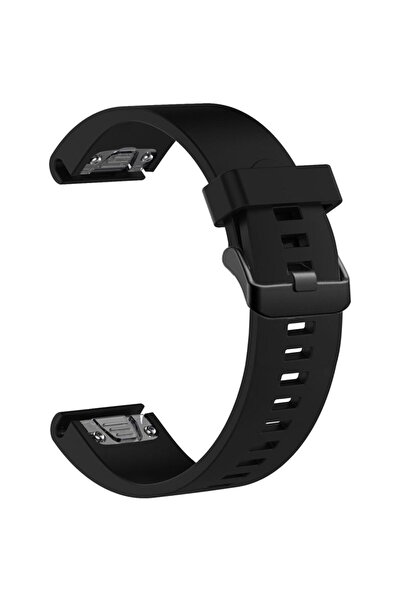 FIXED Curea din silicon QuickFit pentru Garmin, 20 mm, neagră