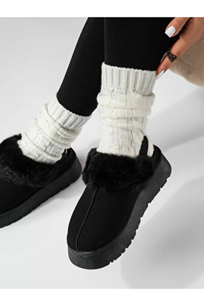 Zaira Γυναικείες μπότες τύπου UG Με γούνινη επένδυση σε μαύρο οικολογικό Δερμ...