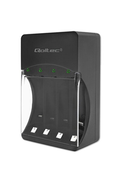 Qoltec Încărcător de baterii 50653 pentru Ni-MH tip R03/AAA R6/AA