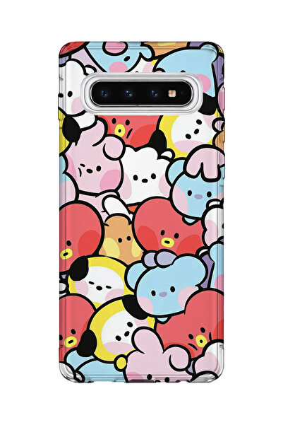 lelia حافظة هاتف شفافة مطبوعة متوافقة مع هاتف سامسونج جالاكسي S10 |   مجموعة:...