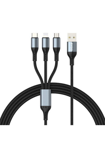Bwoo 3A 3в1 USB кабел USB-C - LIGHTNING - MICRO USB