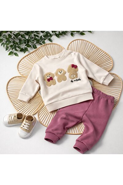 Mou&Kou Punch Embroidered Baby Set 100% Cotton Combed Cotton - Comfortable fo...