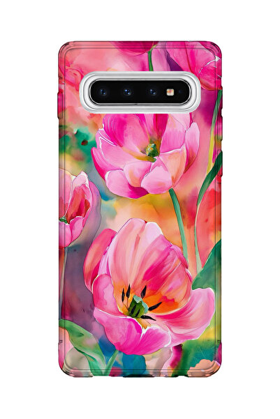 lelia حافظة هاتف شفافة مطبوعة متوافقة مع هاتف سامسونج جالاكسي S10 |   مجموعة:...