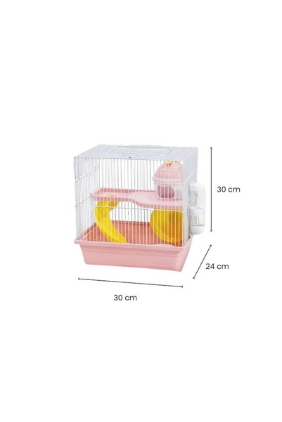 Biotur Cusca pentru hamsteri, Biotur, include adapator, hranitor si jucarii, 30x24x30 cm