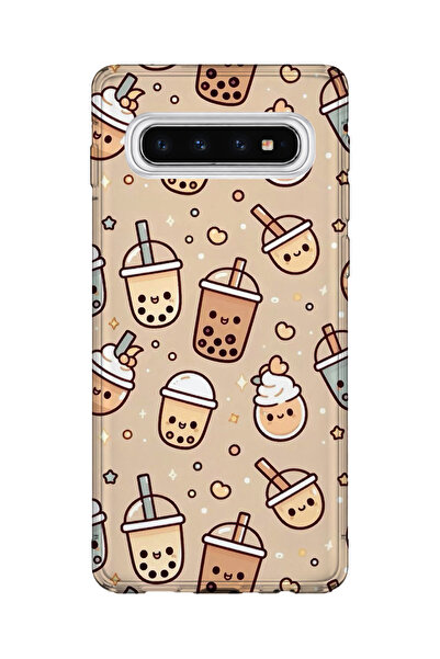 lelia حافظة هاتف شفافة مطبوعة متوافقة مع هاتف سامسونج جالاكسي S10 |   مجموعة:...