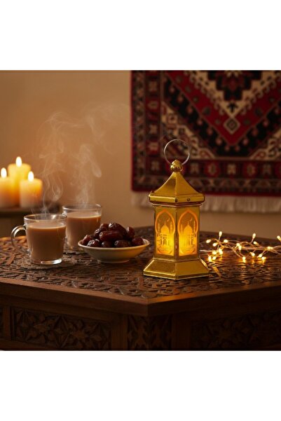 silver zenn Ramazan Temalı Altıgen Kubbe LED Lamba