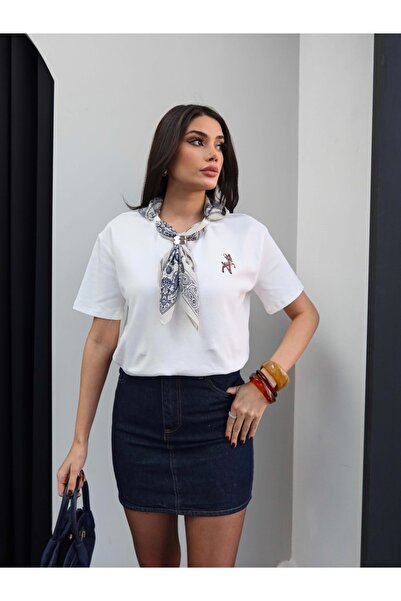 ESRAHELVACI Accessory Detail Tshirt with Shawl