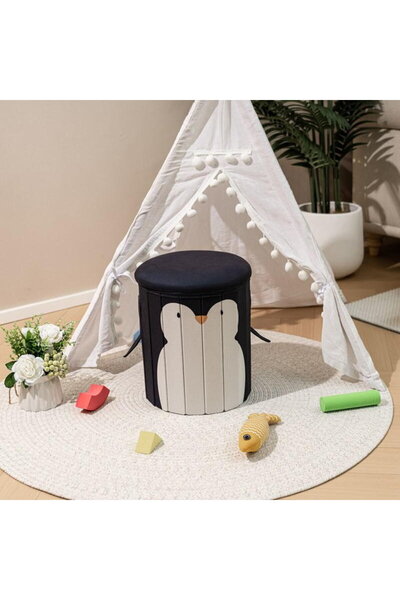 Heinner Taburet cu figurină de pinguin pentru copii