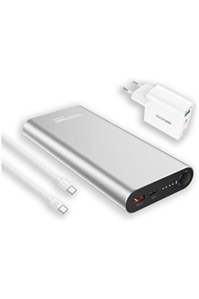 realpower Baterie externă PB-20000PD Pro, argintie, 20.000 mAh