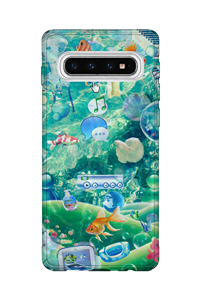 lelia حافظة هاتف شفافة مطبوعة متوافقة مع هاتف سامسونج جالاكسي S10 |   مجموعة:...