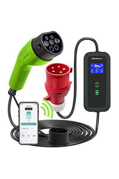 Qoltec Încărcător mobil EV cu funcție reglabilă 2 în 1