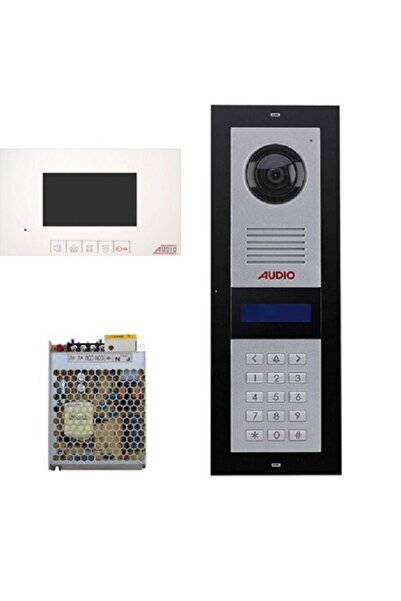 AUDİO 10 Daire Görüntülü Diafon Paketi, 003002 Şifreli Panel, 4.3' 001140 Diafon