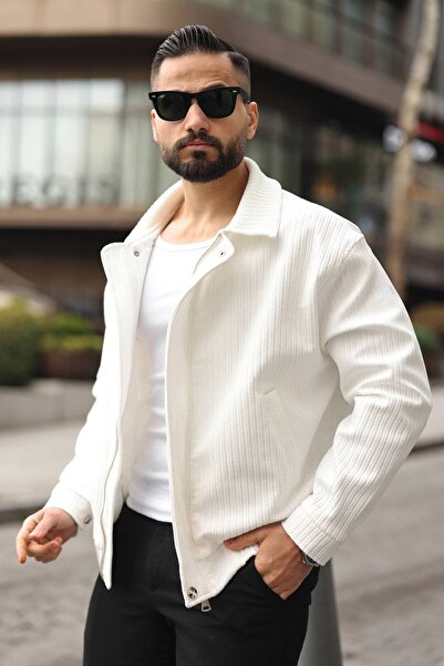 BASEL.CO New Season Textured Oversize Loose Fit Bomber Jacket