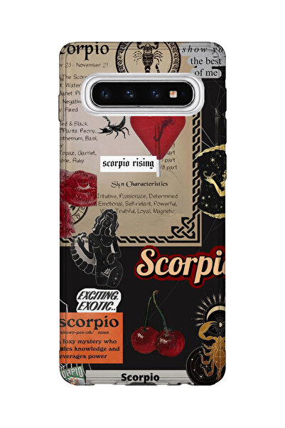 lelia حافظة هاتف شفافة مطبوعة متوافقة مع هاتف سامسونج جالاكسي S10 |   مجموعة:...