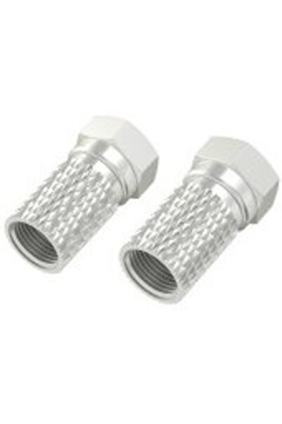 Hama F-Plug, 6.8 mm, Screw-in, 2 Pcs