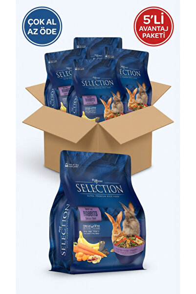 My Gusto Health Selection Kuru Sebze Ve Meyve Takviyeli Tavşan Yemi 1kg 5'li ...