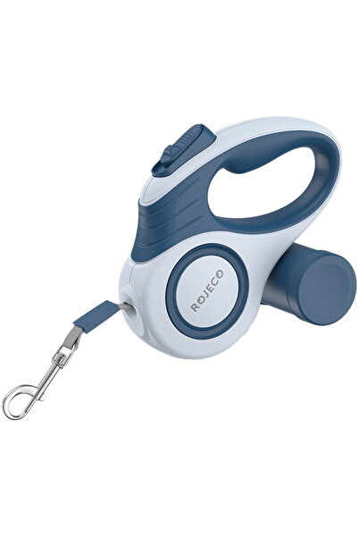 ROJECO Lesă retractabilă automată pentru câini A12 3M (albastră)